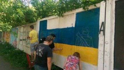 графіті в процесі - українські воїни крізь віки