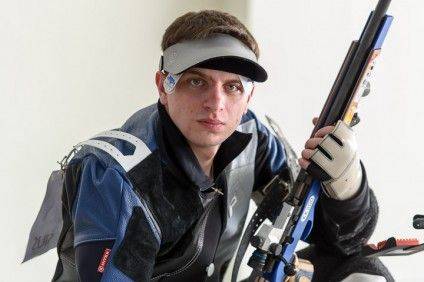 BANGKOK - MARCH 8: Silver medalist Serhiy KULISH of Ukraine competes in the 50m Rifle 3 Positions Men Finals at the National Shooting Sport Association of Thailand Shooting Range during Day 6 of the ISSF World Cup Rifle/Pistol on March 8, 2016 in Bangkok, Thailand. (Photo by Nicolo Zangirolami)