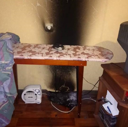 Через увімкнену праску у Черкасах ледь не згоріла квартира (фото)