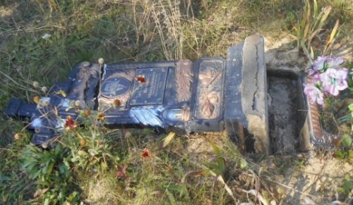 У селі на Черкащині вандали розгромили кладовище (фото)