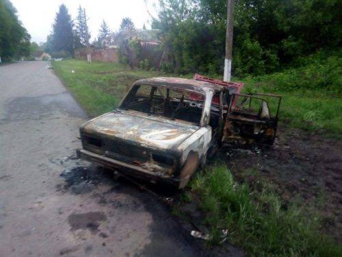 На Черкащині на автошляху загорілося авто (фото)