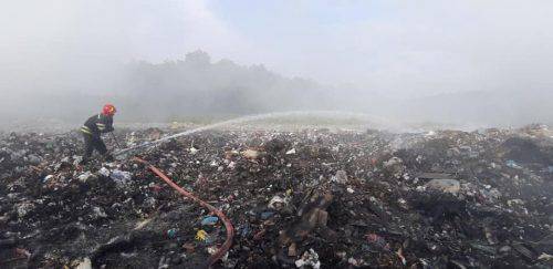 На Черкащині горіло сміттєзвалище (фото) 