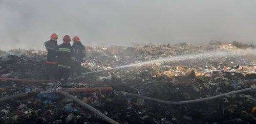 На Черкащині горіло сміттєзвалище (фото) 