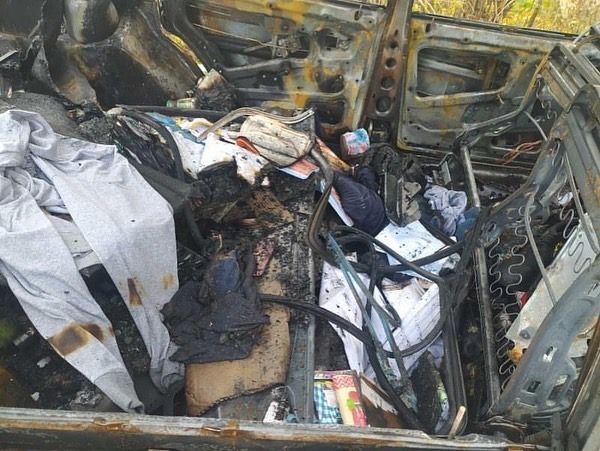 Серед дороги на Черкащині загорілася автівка: четверо людей у лікарні