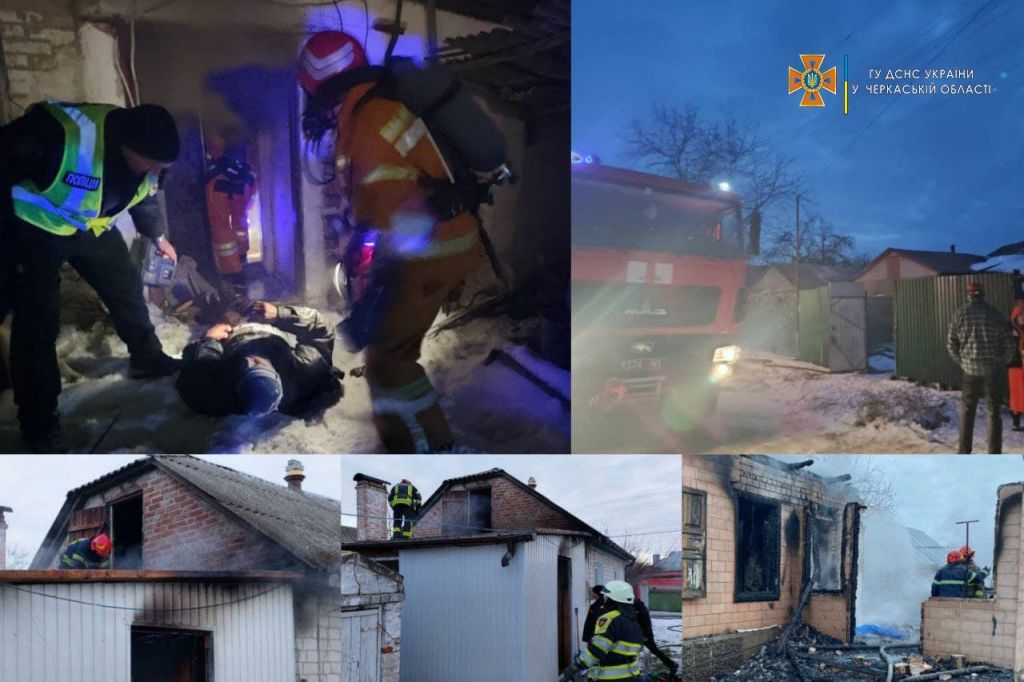 Один чоловік загинув, одного врятували: на Черкащині горіли три будинки